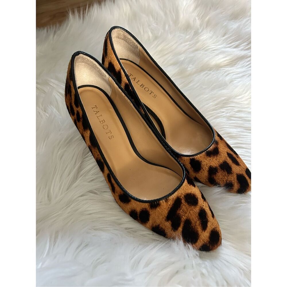 Talbots animal print heels sexy work dinner out small heels size 7